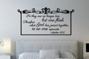 Vinyl Wall Decal Wedding Bible Verse What God has Joined Together Let ...