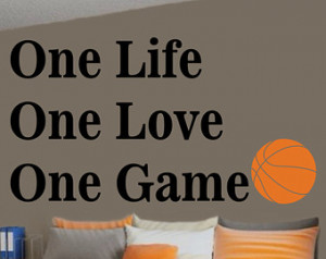 Basketball Quote for Teen Boys Bedr oom Sports Wall Decal Basketball ...