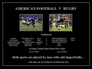 Rugby owning NFL American football