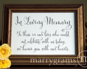 In Loving Memory Quotes In loving memory sign table