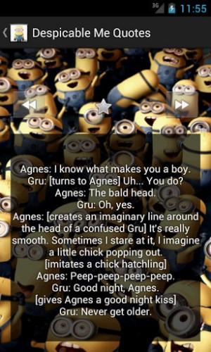 View bigger - Despicable Me Quotes for Android screenshot