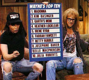 ... into this party on wayne party on garth excellent schwing we re not