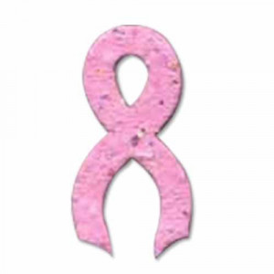 Home > Pink Forget Me Not Awareness Ribbon Shaped Seed Paper