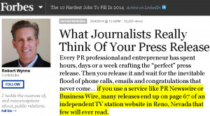 Forbes Quote about PR Newswire