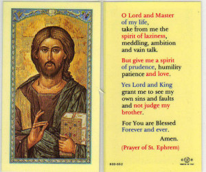 Prayer of St. Ephrem Card