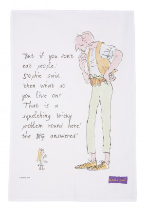 Roald Dahl BFG Quote Tea Towel