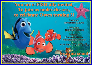 ... my son's 3rd birthday. He was nemo crazy. It was such a fun party