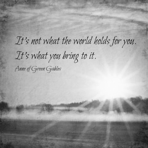 Anne of Green Gables Quote Wall art Print Black and White World Holds ...