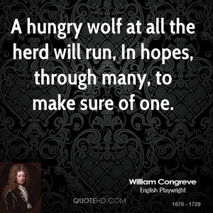 hungry wolf at all the herd will run, In hopes, through many, to ...
