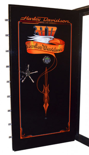Custom Elite Series Vault Door with Harley Davidson motif