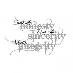 Honesty sincerity integrity