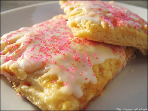 cookie, homemade, mmm, pastry, pink, pop tart, sprinkles, sugar, yumm