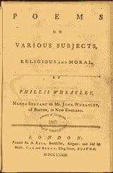 Phillis Wheatley. Poems on Various Subjects: Religious and Moral ...