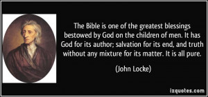 The Bible is one of the greatest blessings bestowed by God on the ...