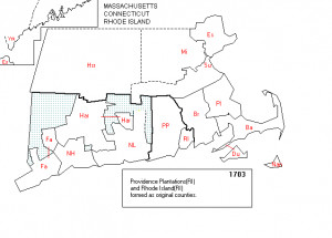 Historical Map Of Rhode Island Colony