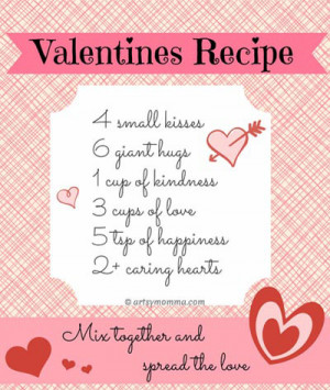 Sweet Recipe for Valentine’s Day Poem {free printable}