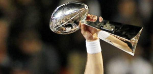 The Vince Lombardi Trophy awarded each year to the NFL Champions