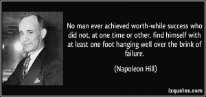 No man ever achieved worth-while success who did not, at one time or ...