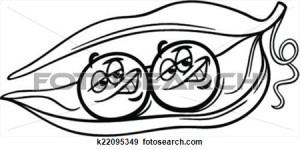 Clip Art - like two peas in a pod coloring page. Fotosearch - Search ...