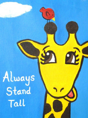 ... HannahBarber, $40.00 #giraffe #kids #painting #quotes #inspirational