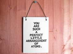 ... Quote Saying - Home Decor Wall Hanging Art - Nerdy Geeky Science on