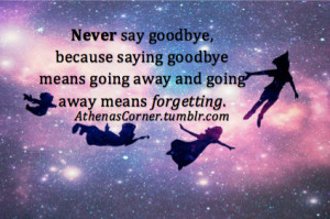 ... Say Goodbye,because Saying Goodbye Means Going Away ~ Goodbye Quote