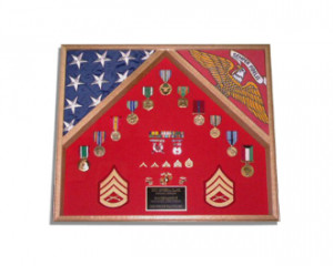 ... size case for displaying two flags a usa flag with either a military