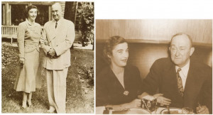 with wife charlie daughter shirley 1910 with sports writer grantland