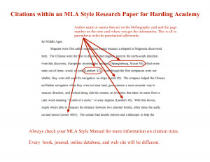 Citations within an MLA Style Research Paper for Harding by hva16727