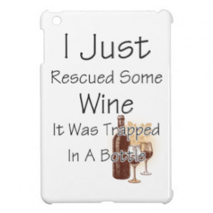 Funny Quote About Wine, Drinking iPad Mini Cover