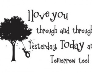 love you through and through - vi nyl wall decal ...