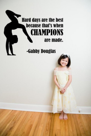 ... Douglas Gymnastic Quote | Champions Vinyl Wall Decal / Sticker 16