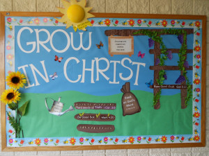Spring Bulletin Board: Grow in Christ
