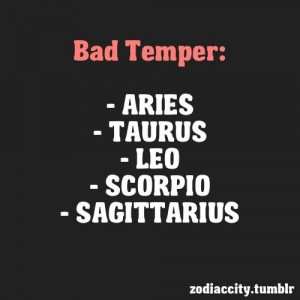 Bad temper - really? Lol, who knew!