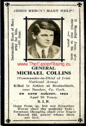 Collins (Michael) Memorial Card, General Michael Collins (Commander-in ...