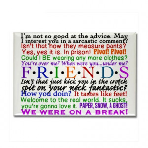 Chandler Gifts > Chandler Magnets > Friends TV Quotes Rectangle Magnet