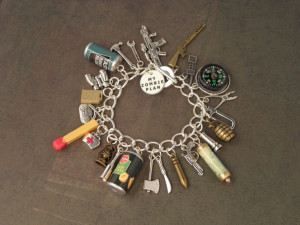 Zombie survival charm bracelet!