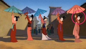 There were, also, some hidden Mickey's in Mulan if you looked closely ...
