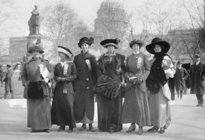 Parade marchers (left to right) Mrs. Russell McLennan, Mrs. Althea ...