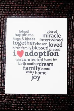 Adoption Print - I Was Chosen Print - Adoptive Mother Gift - Adoption ...