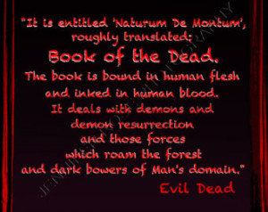 Evil Dead Book of the Dead Sam Raim i Goth Quote Art Framed 5x7 ...