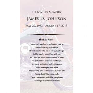 Motorcycle Poem Urn