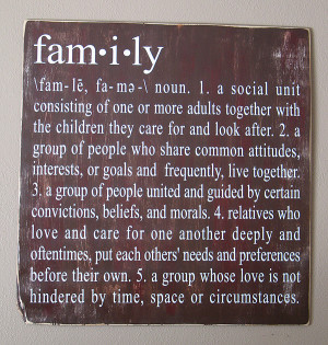 Distressed Family Definition Sign