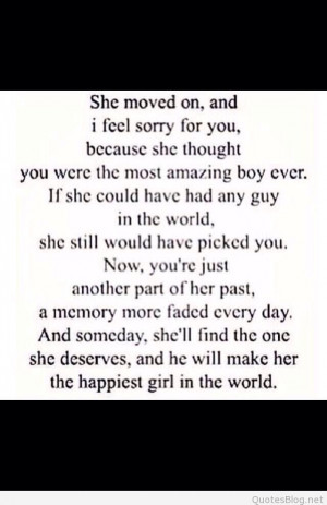 She moved on quote