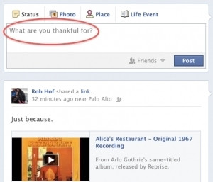 New Facebook Status Update Question Today: 'What Are You Thankful For ...