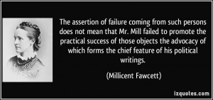 The assertion of failure coming from such persons does not mean that ...