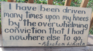 Primitive Wood Sign Abe Lincoln Quote