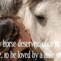 girl quotes photo: Every Horse Deserves Love little-girl-and-horse ...