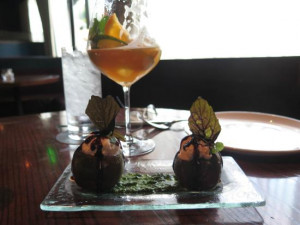 Michael Mina 74 Two stuffed tomatoes and Pimm 39 s Cup
