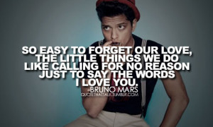 ... tags for this image include: bruno mars, love, I Love You and quote